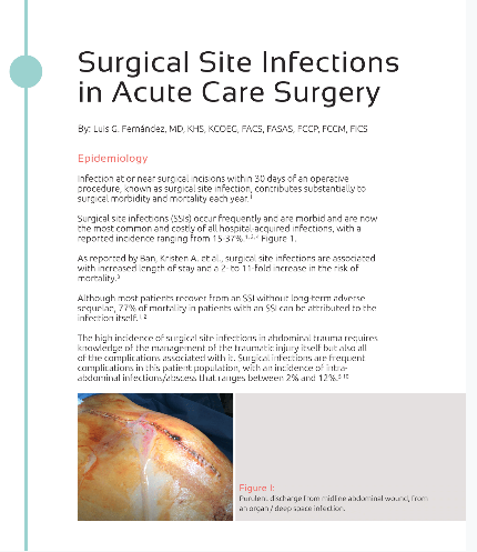 Surgical Site Infections in Acute Care Surgery - Dialogues in Wound ...